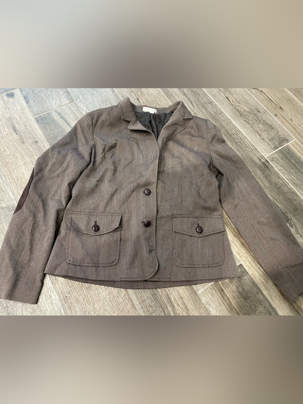 Van Heusen Women's Brown Button-Front Blazer